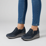 Morena - Zapatillas de mujer cómodas con tacón