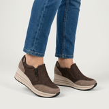 Morena - Zapatillas de mujer cómodas con tacón