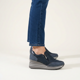 Morena - Zapatillas de mujer cómodas con tacón