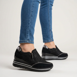 Morena - Zapatillas de mujer cómodas con tacón