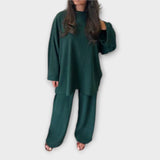 Ingrid - Conjunto Acanalado Plus Size