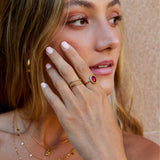 Anillo de Oro con Cristal de Rubí