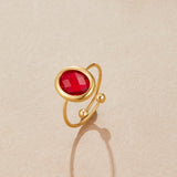 Anillo de Oro con Cristal de Rubí