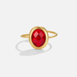 Anillo de Oro con Cristal de Rubí