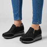 Morena - Zapatillas de mujer cómodas con tacón