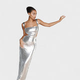 Sparkle Silver - Vestido de Noche Elegante