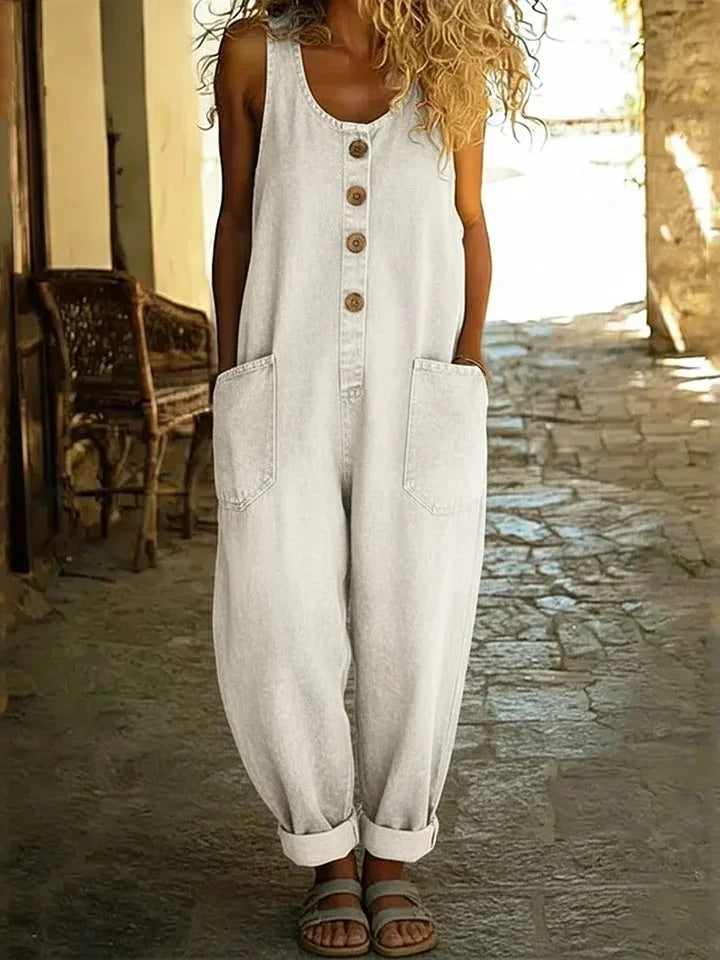 Graça - Mono de Denim de Algodón con Acabado Vintage