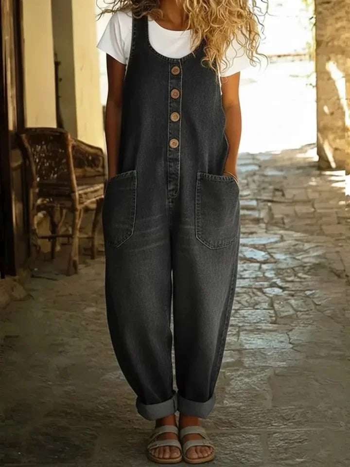 Graça - Mono de Denim de Algodón con Acabado Vintage