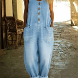 Graça - Mono de Denim de Algodón con Acabado Vintage