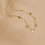 Collar Tara Gold Square Droplet