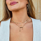 Collar Tara Gold Square Droplet