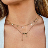 Collar Tara Gold Square Droplet