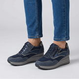 Tosca - Zapatillas de mujer cómodas con tacón