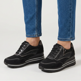 Tosca - Zapatillas de mujer cómodas con tacón