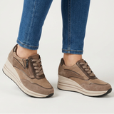Tosca - Zapatillas de mujer cómodas con tacón