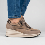 Tosca - Zapatillas de mujer cómodas con tacón