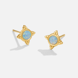 Pendientes de Ópalo Azul Vintage