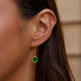 Pendientes Vintage de Gota de Esmeralda