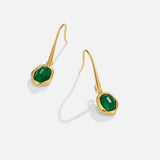 Pendientes de gota de esmeralda vintage