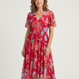 Chloé | Vestido Midi de Diseño Abstracto