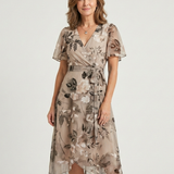 Chloé | Vestido Midi de Diseño Abstracto